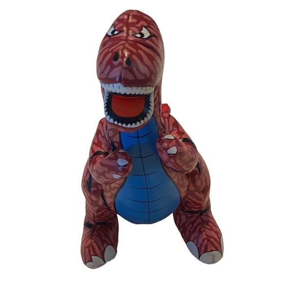 9“ 1993 Good Stuff  Corp Red Blue White T Rex Vinyl Plush - Picture 2 of 8